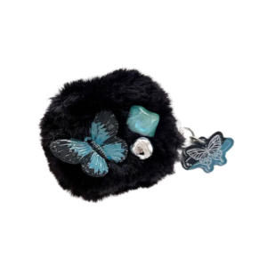 Black Fluffy AirPods pro 2 Case