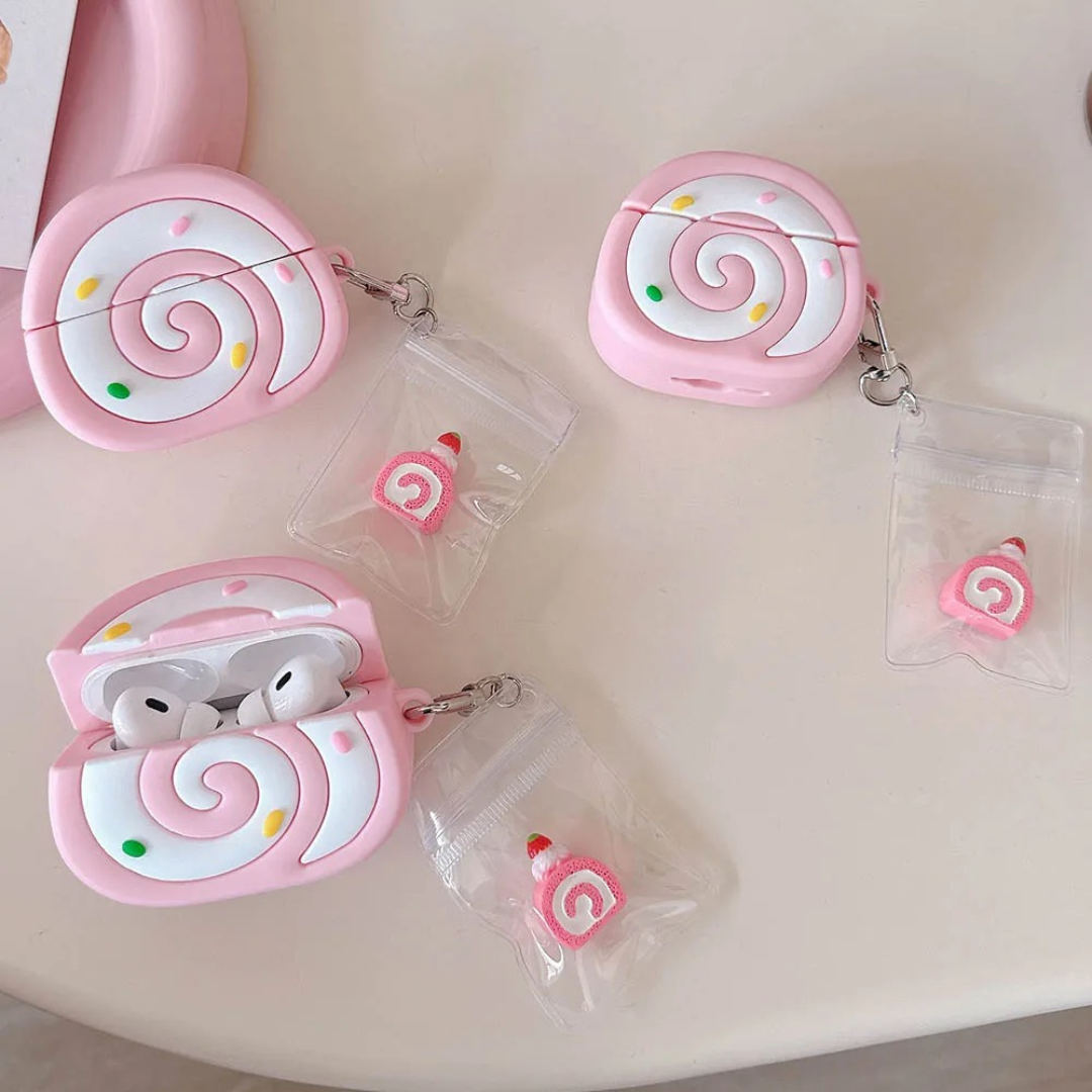 Pink Swiss Roll AirPods 1 Case Pink Swiss Roll AirPods 1 Case