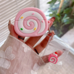 Pink Swiss Roll AirPods Case